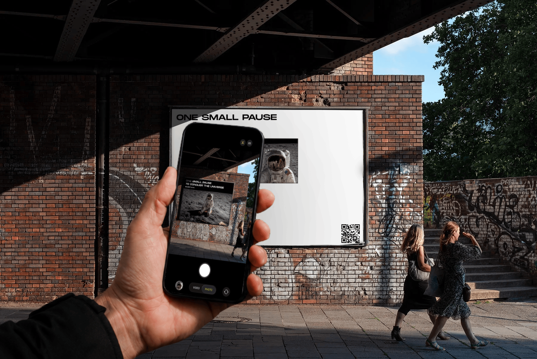 Astronaut Billboard — Mobile Hand
